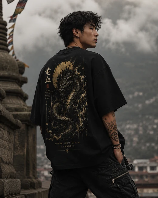 Dragon Blood: Shadow Wyrm - YURACHI Dragon Blood: Shadow Wyrm by YURACHI - premium Indian streetwear